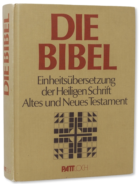 Pope John Paul II Signed German Bible -- Signed During His Historic Trip to Germany in 1980